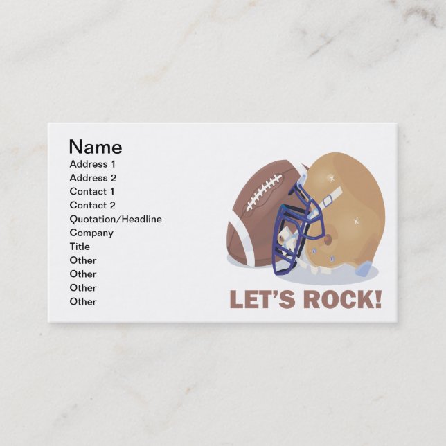 Lets Rock Business Card (Front)