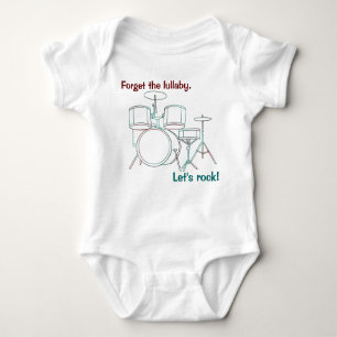 Let's Rock Drum Set T-shirt Baby Bodysuit