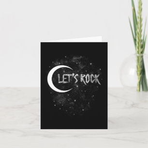 Lets Rock On Rock Star Moon With Stars Concert Ban Card