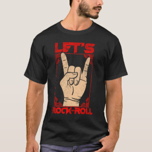 Lets Rock & Roll Devil Horn Vintage Rock Music Roc T-Shirt