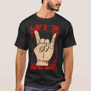 Lets Rock & Roll Devil Horn Vintage Rock Music Roc T-Shirt