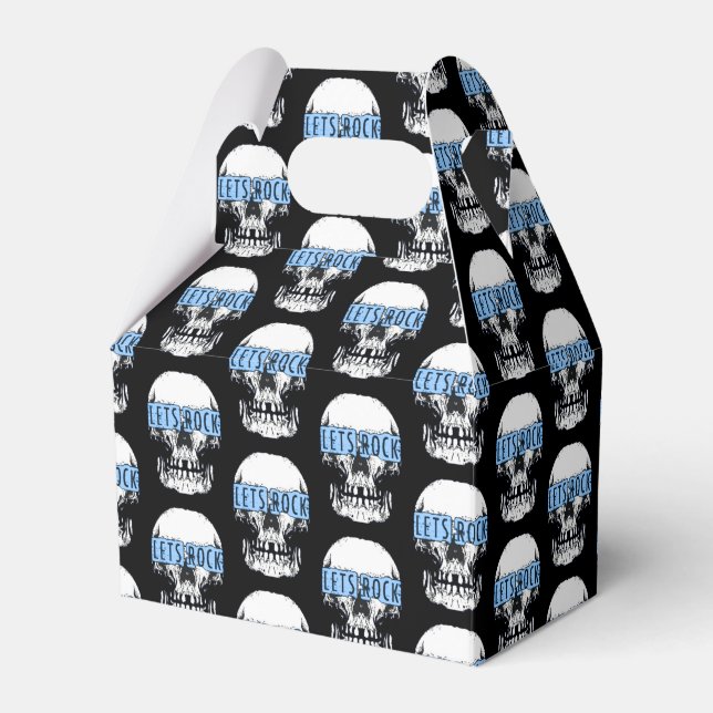 Let's Rock Skull Favour Box (Front Side)