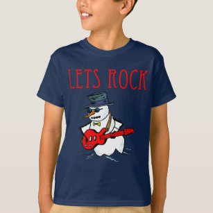 Let's Rock Snowman T-Shirt