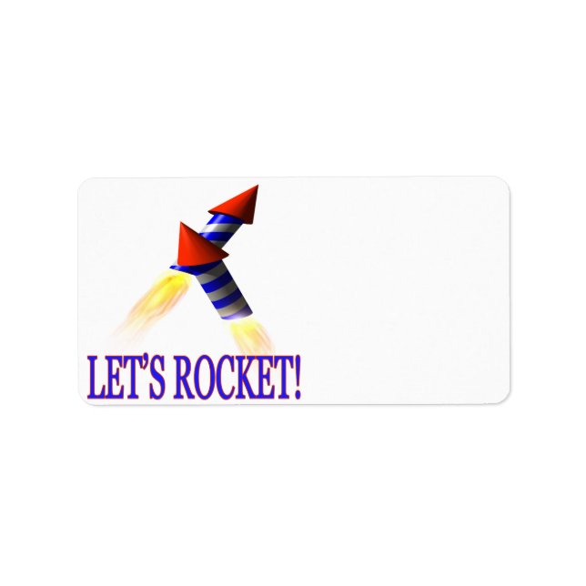 Lets Rocket Label (Front)