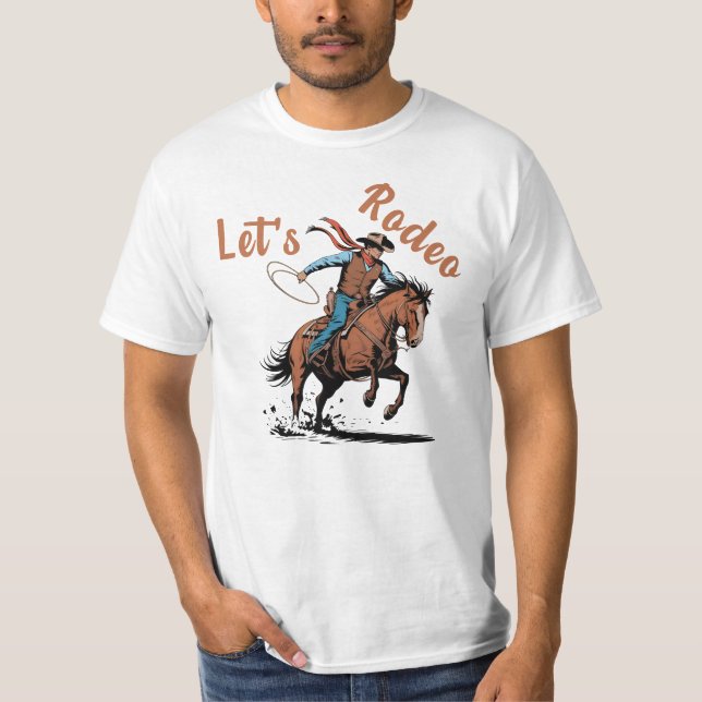 Let's Rodeo, Rodeo Graphic Western T-Shirt (Front)