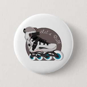 Let's Roll 6 Cm Round Badge