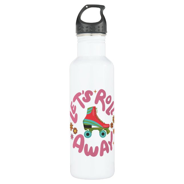 Let's roll away Roller Skates 710 Ml Water Bottle (Front)