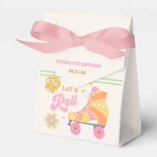Let's Roll Girl Roller Skating Birthday Party Favour Box