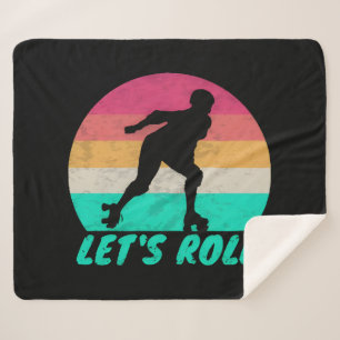 Lets Roll Girls Sherpa Blanket