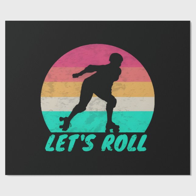 Lets Roll Girls Wrapping Paper (Flat)
