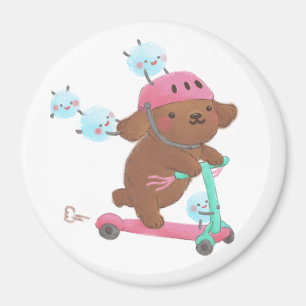 Let's Roll Illustration Magnet