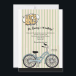 Let's Roll Kid's Birthday Party Invitation<br><div class="desc">A children's birthday party invitation featuring a bicycle and wording for ride on toys. (Image by evasplace on Freepik). The card is easy to customise with your wording, font and font colour. Not exactly what you're looking for? All our products can be custom designed to meet your needs at no...</div>