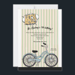 Let's Roll Kid's Birthday Party Invitation<br><div class="desc">A children's birthday party invitation featuring a bicycle and wording for ride on toys. (Image by evasplace on Freepik). The card is easy to customise with your wording, font and font colour. Not exactly what you're looking for? All our products can be custom designed to meet your needs at no...</div>