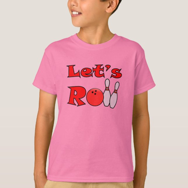 Let's Roll - Kids Bowling Shirt (Front)