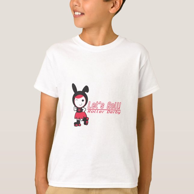 Let's Roll! Roller Derby T-Shirt (Front)