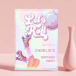Let's Roll Roller Skating Kids Birthday Party Sign<br><div class="desc">Let's Roll Roller Skating Kids Birthday Party Sign Step into a world where Modern Cool meets Nostalgia Retro Vibes! Prepare for an unforgettable roller skating party experience that blends the best of the past with a contemporary twist. This must-have addition to your birthday décor embodies vibrant colours, playful typography, and...</div>