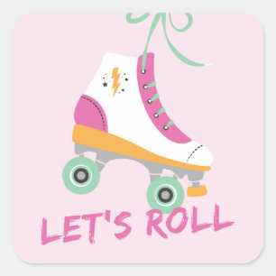 Let's Roll Sticker - Magenta