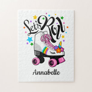 Let's Roll Unicorn Roller skate girl's Jigsaw Puzzle