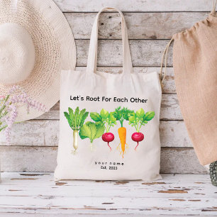 Lets Root For Each Other Plant lover Girls Tote Bag