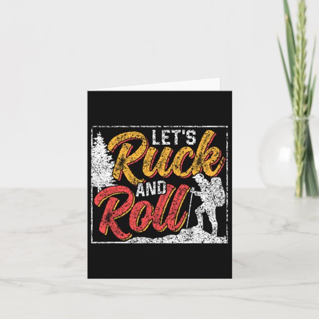 Let's Ruck And Roll Workout Backpack Rucksack Ruck Card (Front)