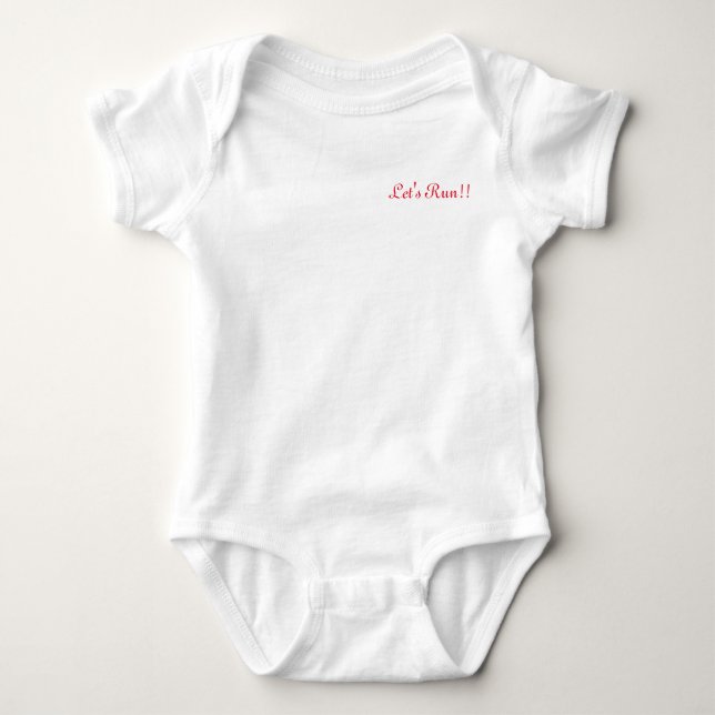 Let's Run Alaskan Baby Bodysuit (Front)