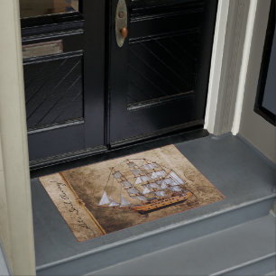 Lets Sail Away - Nautical Doormat