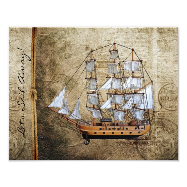 Lets Sail Away - Nautical Photo Print (Front)
