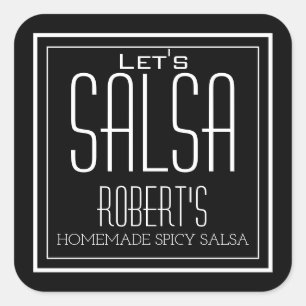 "Let's Salsa" Personalised Homemade Salsa Label