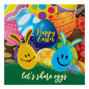 Let's Share Eggs Poster