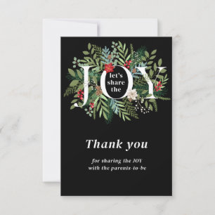 Let's Share the Joy Baby Shower Thank You Card