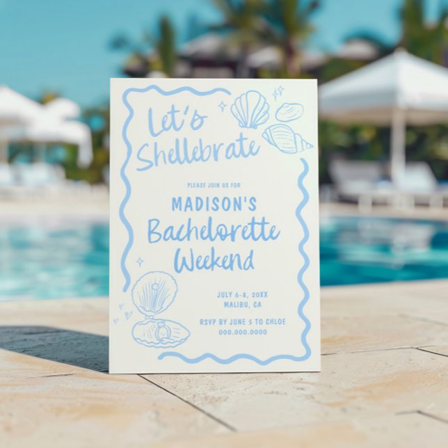 Let's Shellebrate Bachelorette Invitation (Creator Uploaded)