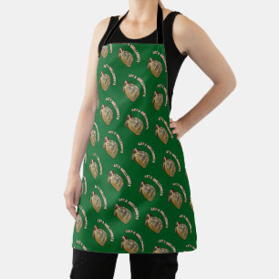 Lets Shellebrate Christmas Tortoise Wearing Santa  Apron