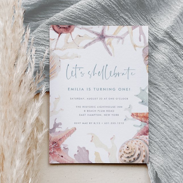 Let's Shellebrate | Summer Beach Birthday Party Invitation (Creator Uploaded)