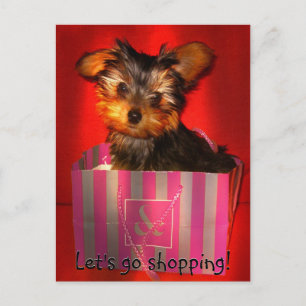 Let's Shop  Customisable Postcard