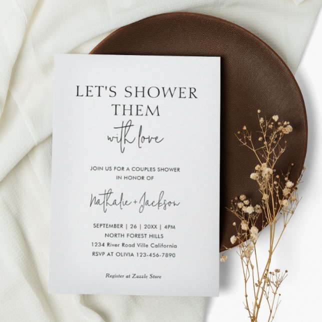 Let's Shower Them With Love | Couple Shower Bridal Invitation (Creator Uploaded)