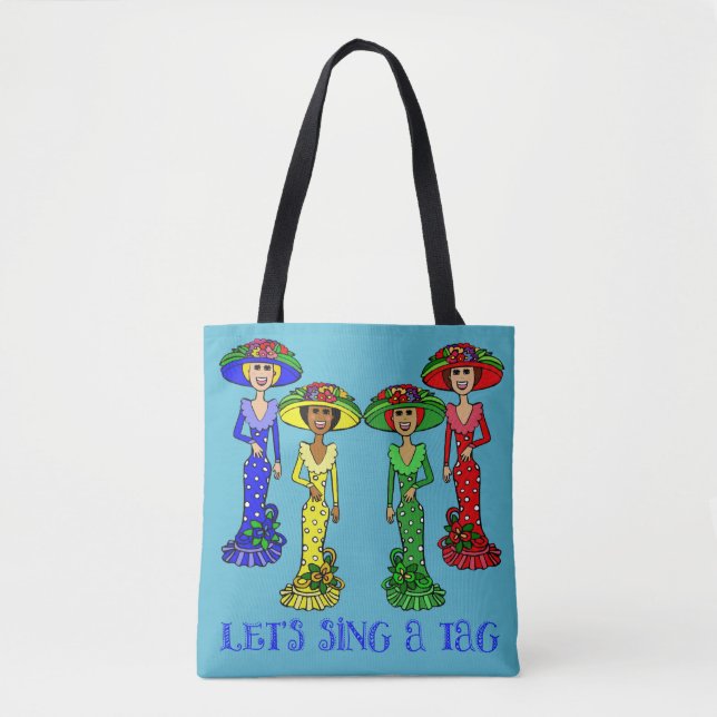 Let's Sing a Tag Ladies Tote Bag (Front)