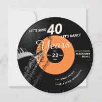 Let's Sing Dance 40 Piano Vintage Record Birthday