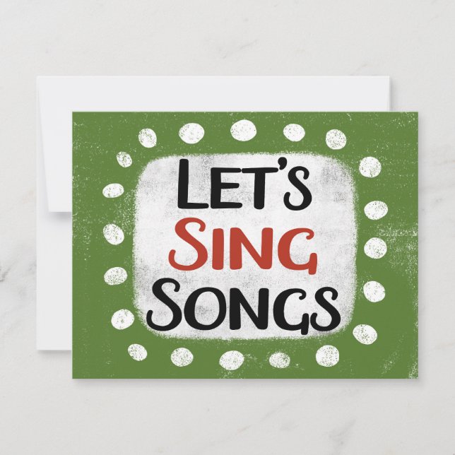 Let's Sing Songs Greeting Card (Front)