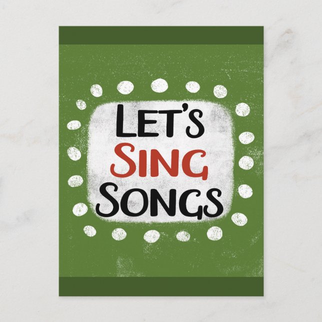 Let's Sing Songs Postcard (Front)