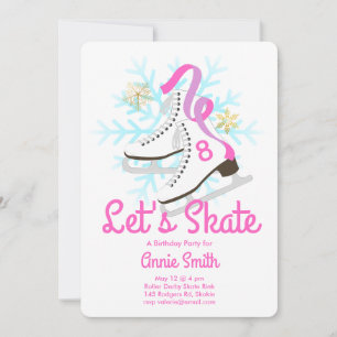 Let's Skate Ice Skate Party Invitation