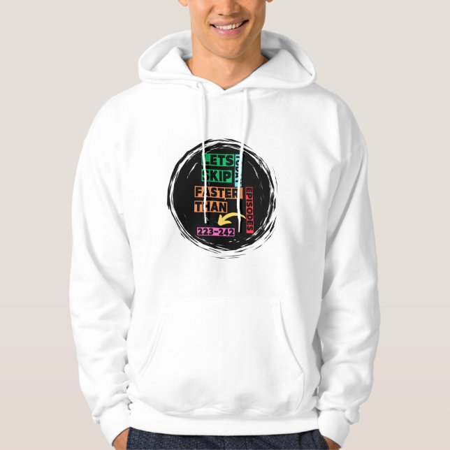 "Lets skip today" Funny Anime Hoodie (Front)