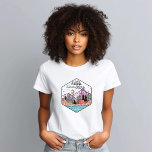 Lets Sleep Under The Stars Camper Camping T-Shirt<br><div class="desc">An avid camper's tee featuring the quote: lets sleep under the stars,  with a wilderness scene with mountains,  trees,  and a tent.</div>