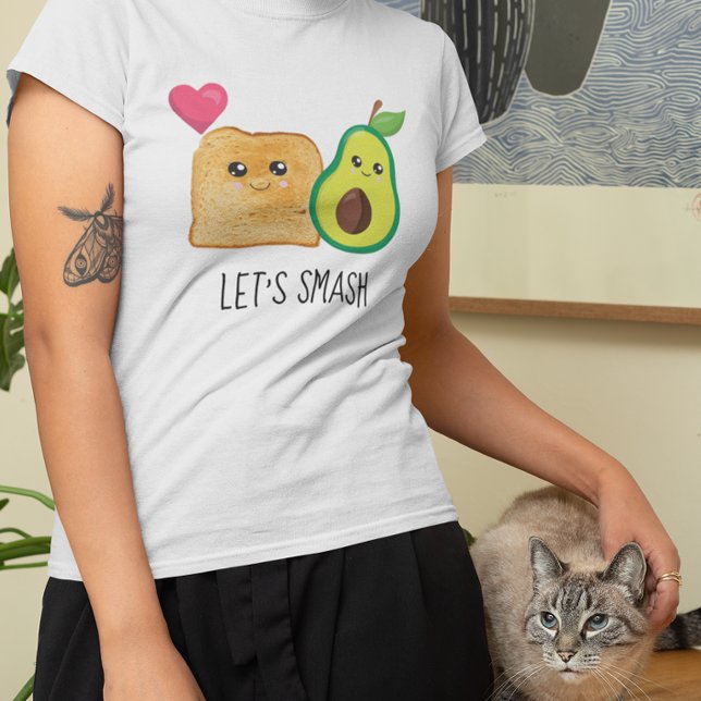 Let's Smash Heart Avocado Toast Love Valentine Day T-Shirt (Creator Uploaded)