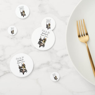 Let's Spoil Her Bra Lace Lingerie Bridal Shower Confetti