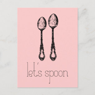 let's spoon postcard