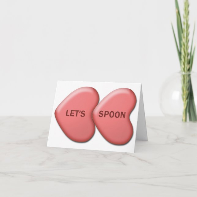"Let's Spoon" Valentine Card (Front)