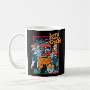 Lets Start a Cult Spooky Retro Halloween Womens Coffee Mug