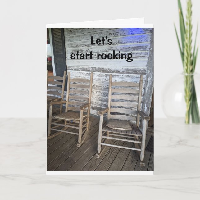 LET'S START "ROCKING" "60th BIRTHDAY" WISH Card (Front)