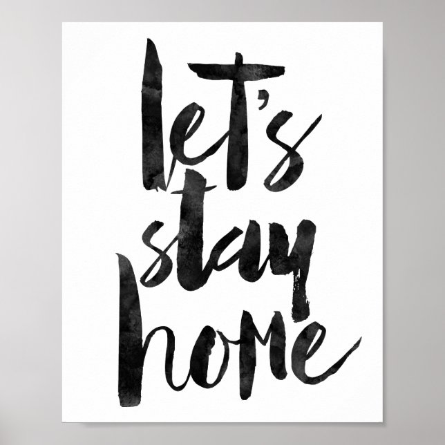 Let's Stay Home Poster (Front)