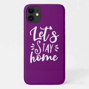 Let's Stay Home Purple Case-Mate iPhone Case